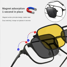 Load image into Gallery viewer, Lunettes de vision nocturne pour hommes, lunettes de conduite de jour et de nuit, lunettes de soleil polarisées vintage