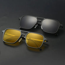 Load image into Gallery viewer, Lunettes de vision nocturne pour hommes, lunettes de conduite de jour et de nuit, lunettes de soleil polarisées vintage
