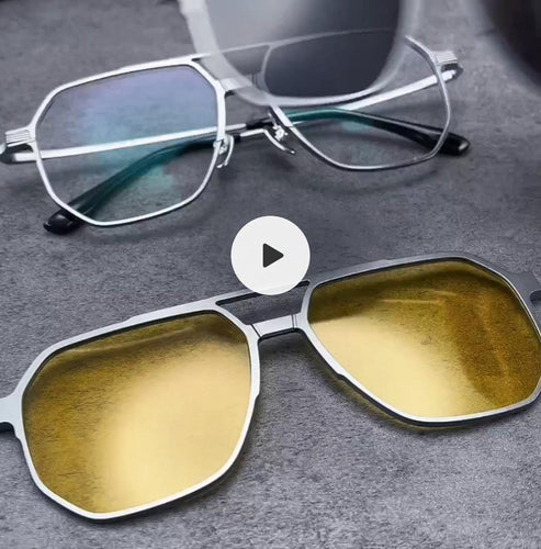 Lunettes de vision nocturne pour hommes, lunettes de conduite de jour et de nuit, lunettes de soleil polarisées vintage